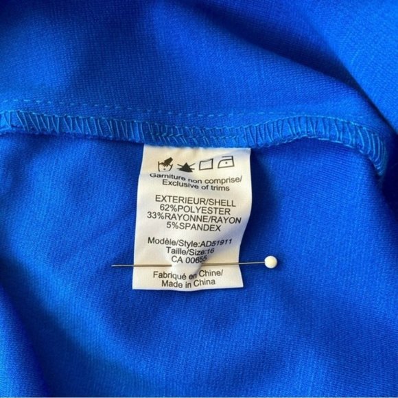 Addition Elle royal blue, black & white striped pencil skirt. Women's size 16 - Picture 6 of 10